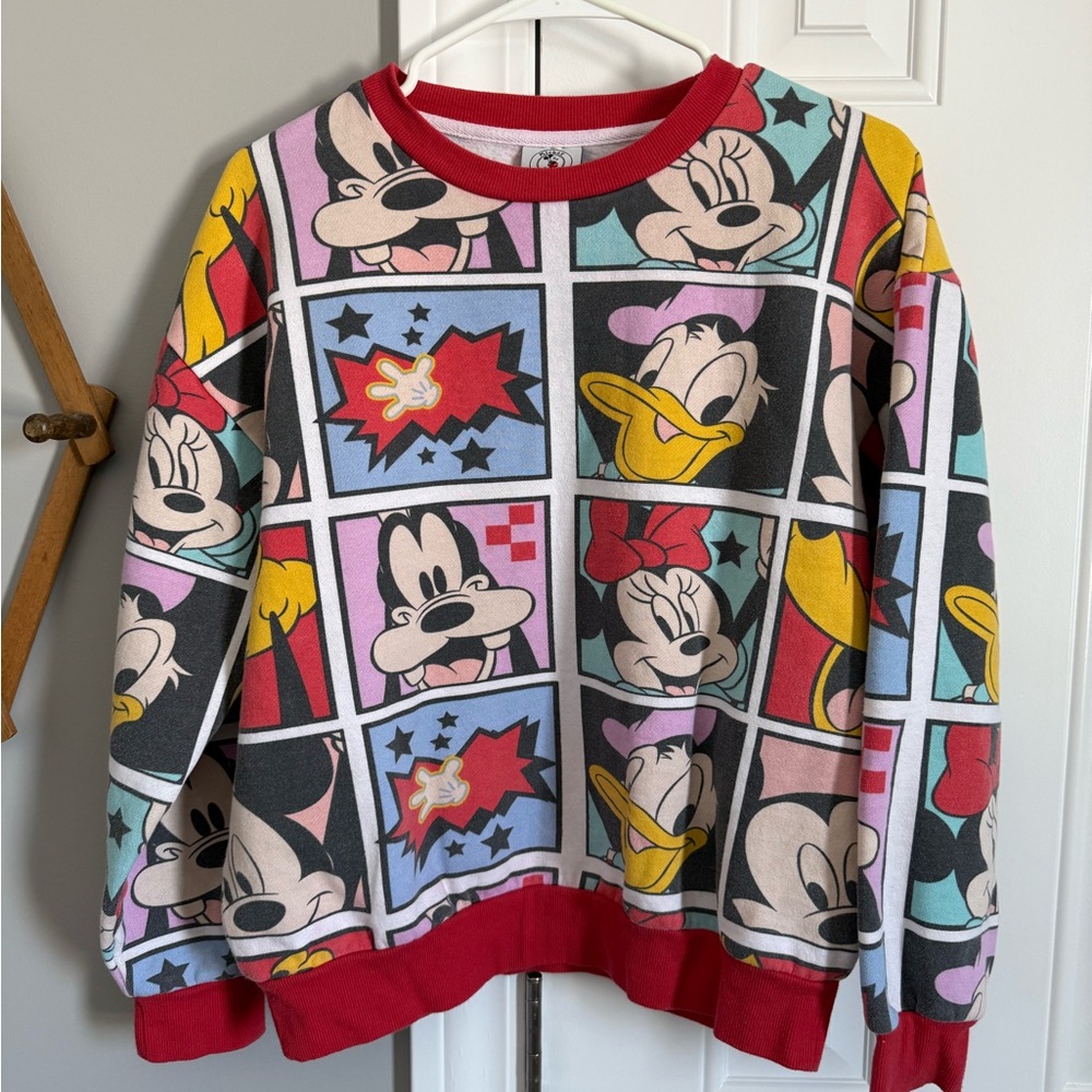 Disney Colorful Character Crew Neck Sweater